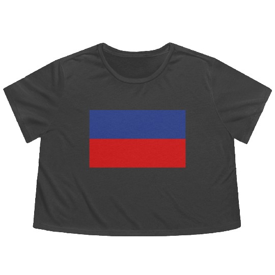 National Flag Of Haiti Flowy Cropped Tees