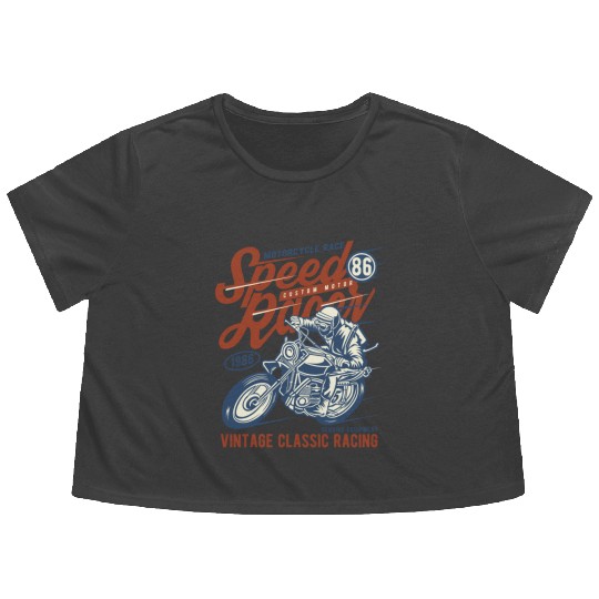 Speed Racer Vintage Classic Racing Flowy Cropped Tees