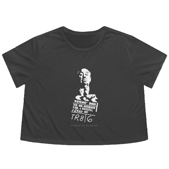Alfred Hitchcock Master of Suspense Movie Psycho Flowy Cropped Tees