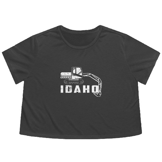 Huge Backhoe Toy Idaho Backhoe Flowy Cropped Tees