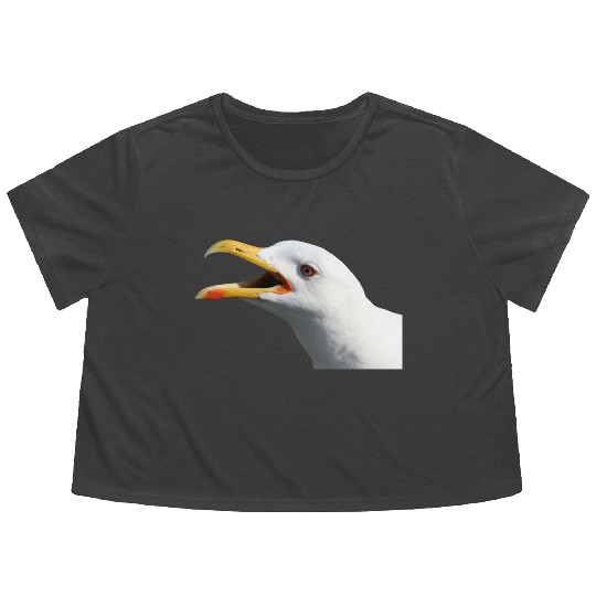 seagull gull moewe1 Flowy Cropped Tees