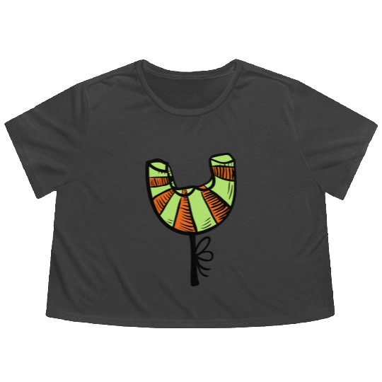 Croissant "Y" Flowy Cropped Tees