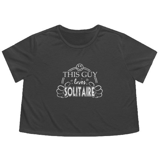 Guy Loves Solitaire Flowy Cropped Tees