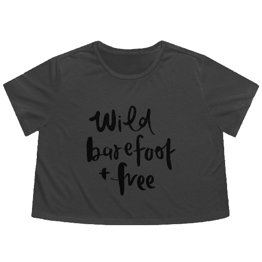 wild barefoot and free Flowy Cropped Tees