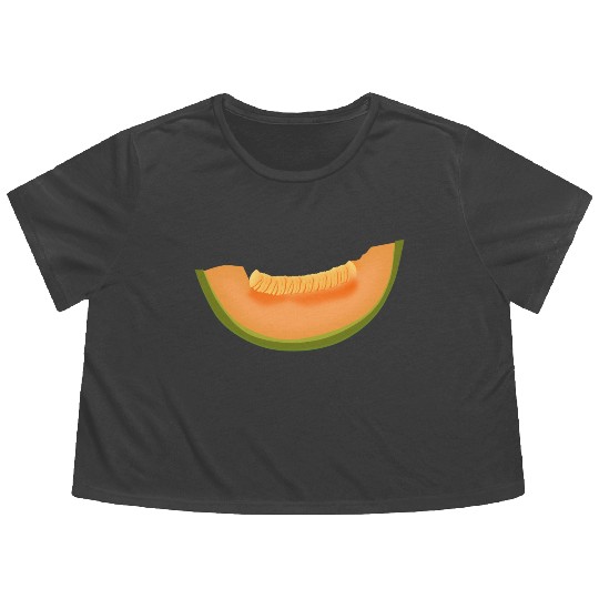 melon melone watermelon wassermelone veggie gemues Flowy Cropped Tees
