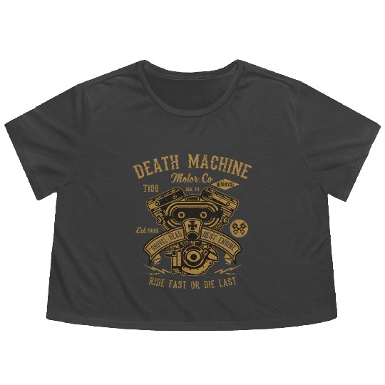 Death Machine Flowy Cropped Tees