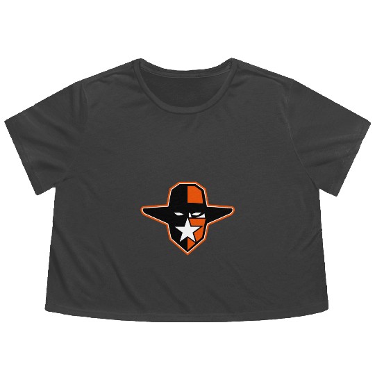 Cowboy Outlaw Star Icon Flowy Cropped Tees