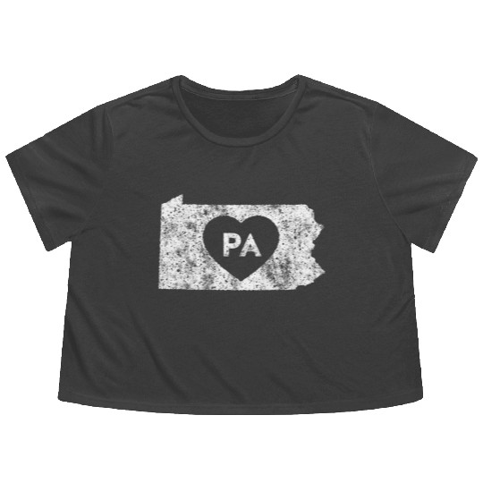 Used I Love Pennsylvania Flowy Cropped Tees