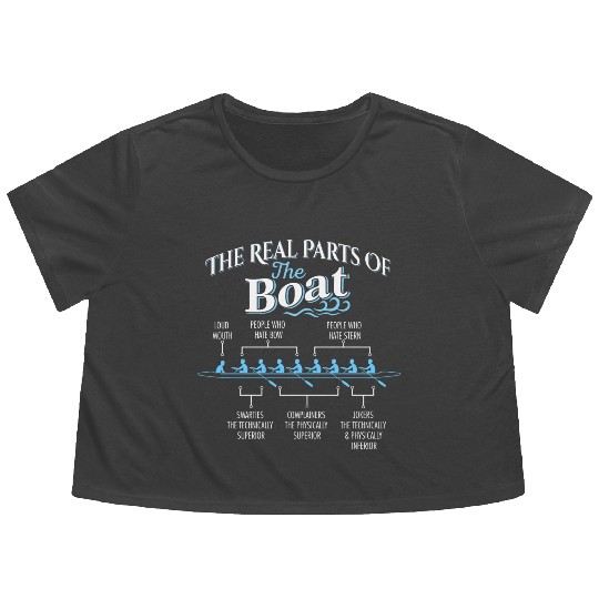 Rowing Boat Funny Rower Rowers Row Coach Team Flowy Cropped Tees