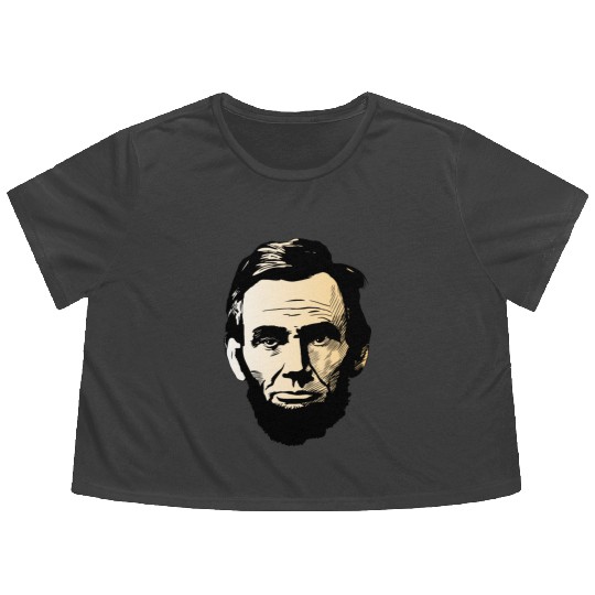 Abraham lincoln Flowy Cropped Tees