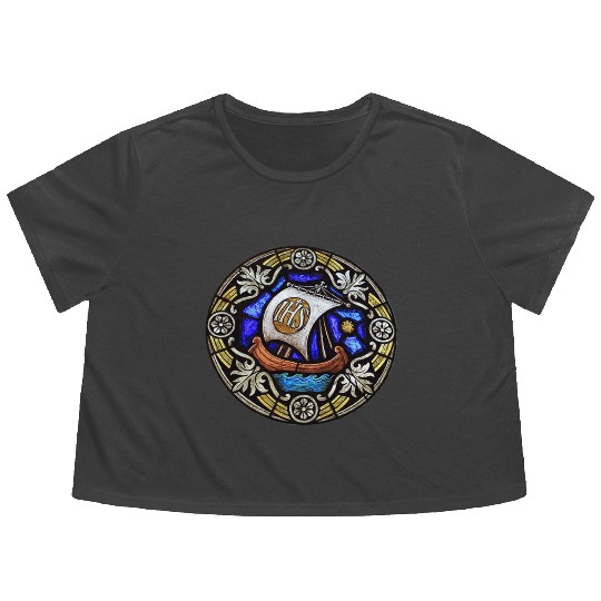 BARQUE OF PETER Flowy Cropped Tees