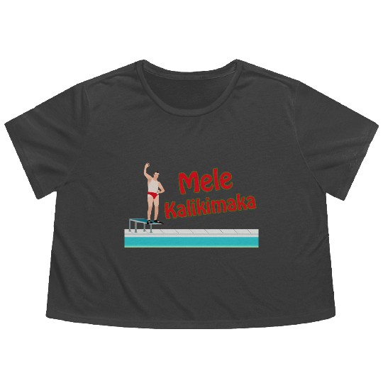 Christmas Vacation - Mele Kalikimaka Flowy Cropped Tees
