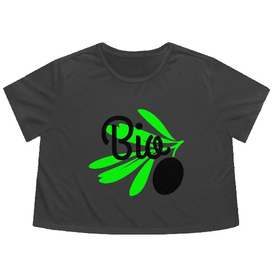 Bio olive branch Flowy Cropped Tees