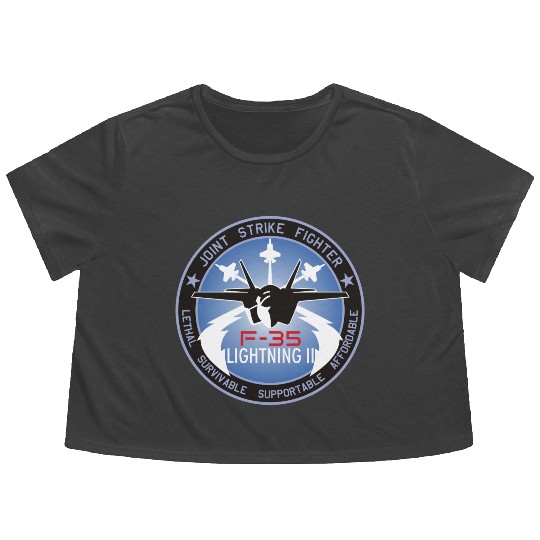 F-35 Lightning II Flowy Cropped Tees