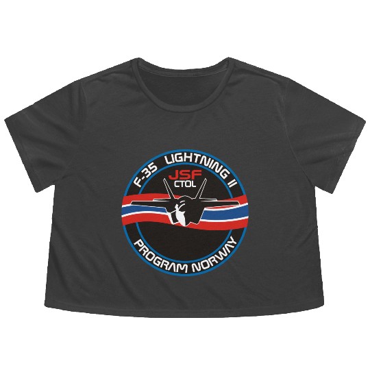 F-35 Lightning II Norway Flowy Cropped Tees