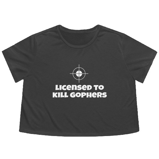 Licensed To Kill Gophers - Caddyshack Flowy Cropped Tees