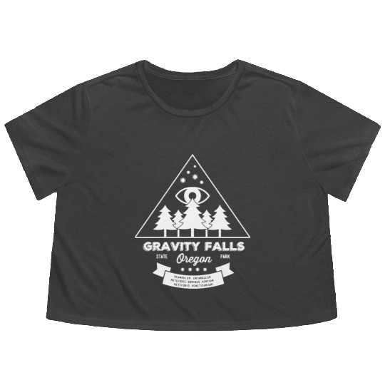 Visit Gravity Falls Flowy Cropped Tees