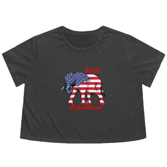 Vote Republican Flowy Cropped Tees