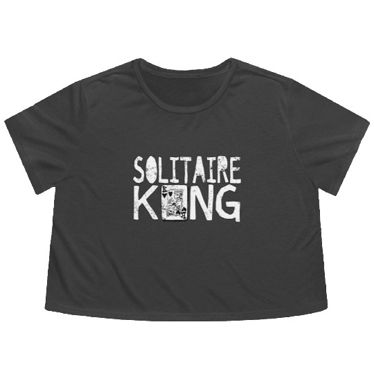 Solitaire King Card Games Fun Flowy Cropped Tees
