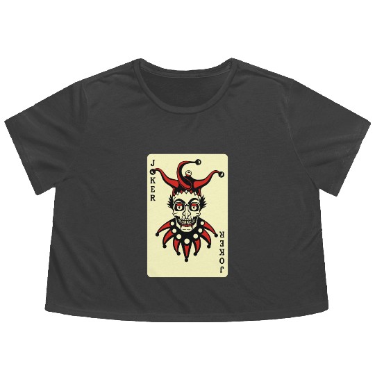 Joker Card Flowy Cropped Tees