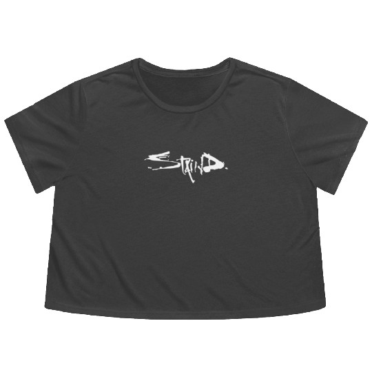 STAIND new black Flowy Cropped Tees