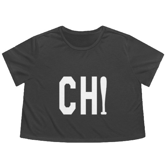 Chicago Cubs CHI baseball Bat Vintage Chicago Tri Flowy Cropped Tees