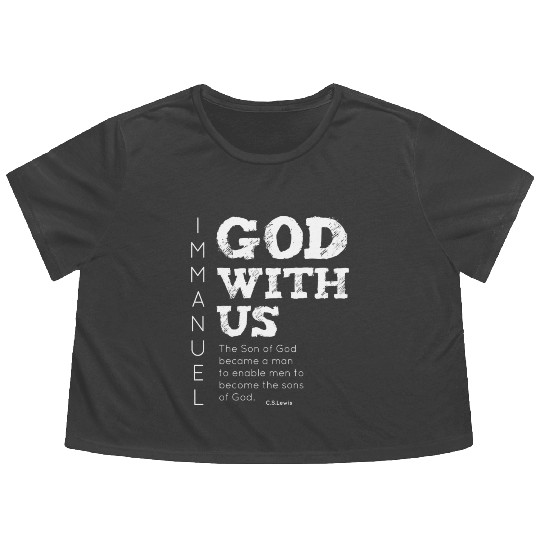 Immanuel, God with us Flowy Cropped Tees