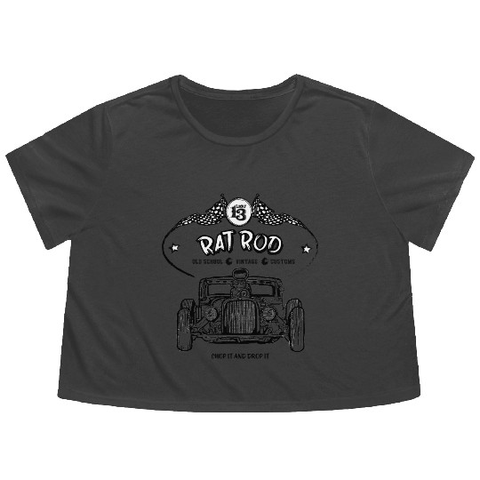 Rat Rod - Hot Rod Flowy Cropped Tees