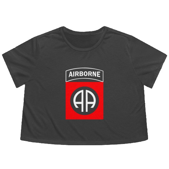 82ND AIRBORNE us army airborne ranger Flowy Cropped Tees