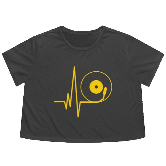 Vinyl Beat Flowy Cropped Tees