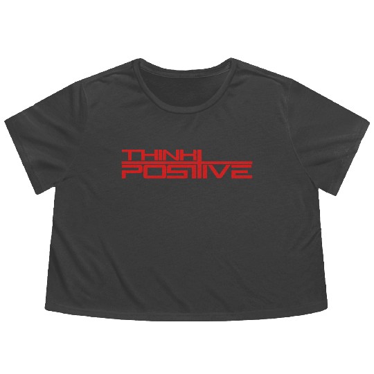 Cross Think Positive Think Cool Stay positive Opti Flowy Cropped Tees