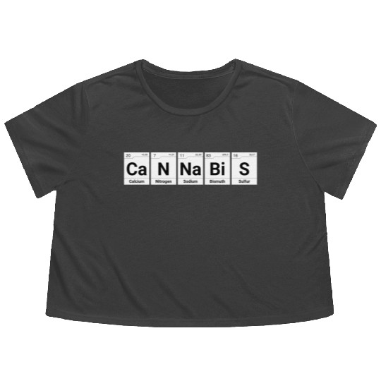 Cannabis Periodic Table Flowy Cropped Tees