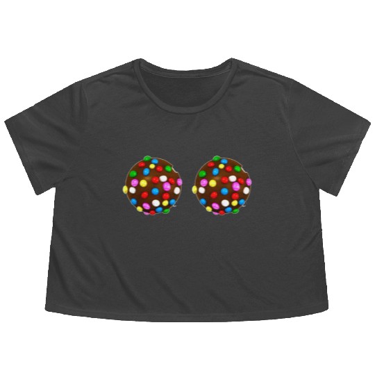 candy crush Flowy Cropped Tees