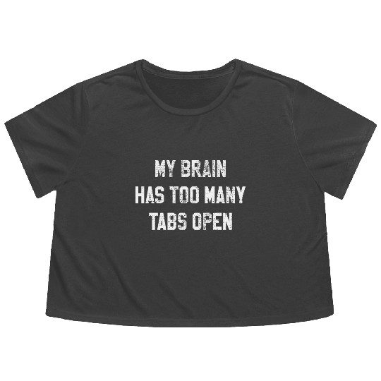 Confused thoughts Overloaded computer science Flowy Cropped Tees