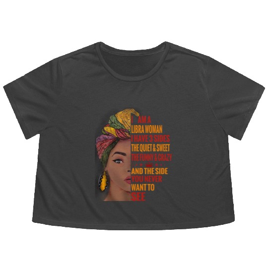 Libra woman Flowy Cropped Tees