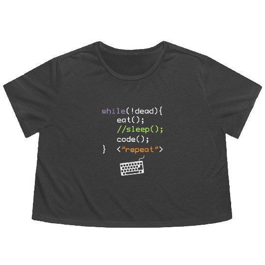 Computer Science Programmer Flowy Cropped Tees