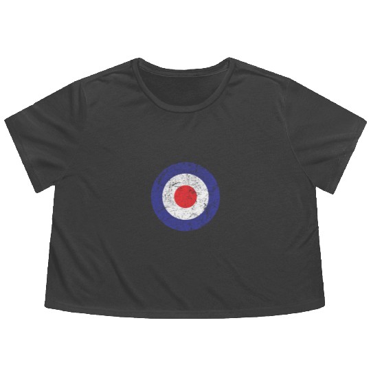 Royal Air Force World War II Spitfire Logo Retro Flowy Cropped Tees