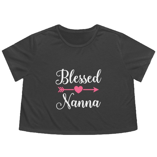 Blessed Nanna Flowy Cropped Tees Gifts For Nana