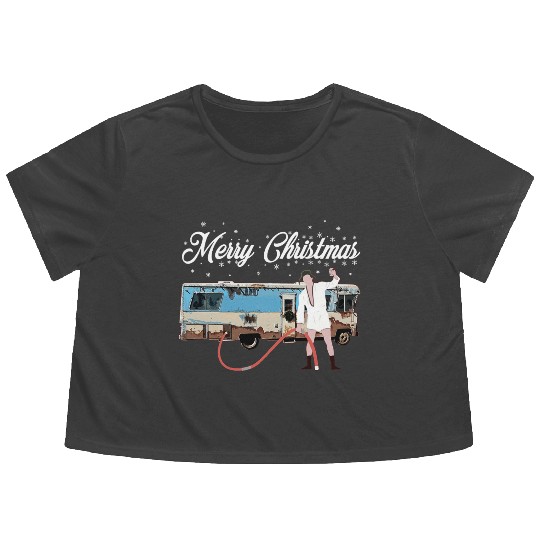 Cousin Eddie, Shitter was full Flowy Cropped Tees