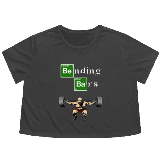 Bending Bars Walter White Gym Motivation Flowy Cropped Tees