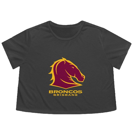 BRISBANE BRONCOS NRL TEAM LOGO PET TANK CAT OR DOG Flowy Cropped Tees