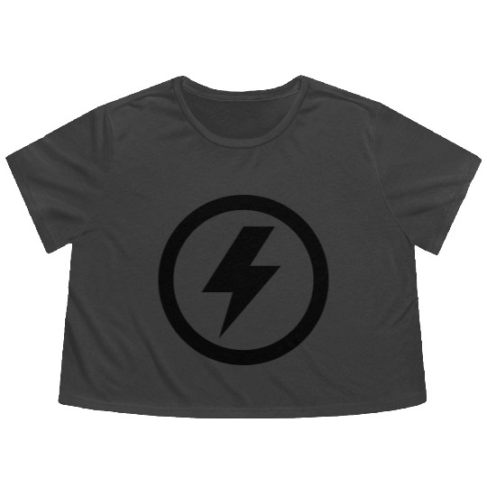 Lightning bolt Flowy Cropped Tees