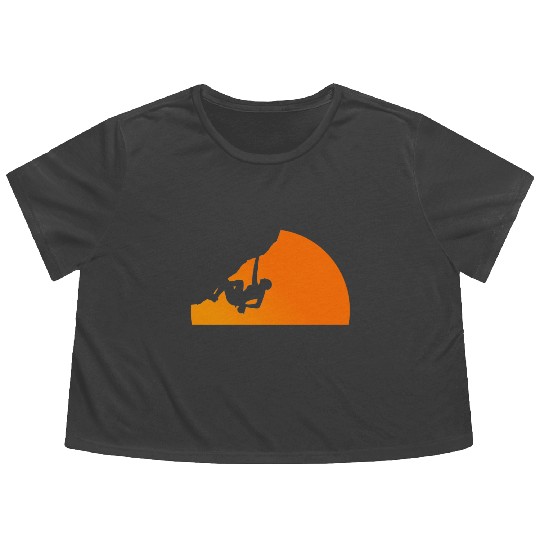 Climbing Sun - Climbing, Bouldering, Mountains, Gi Flowy Cropped Tees