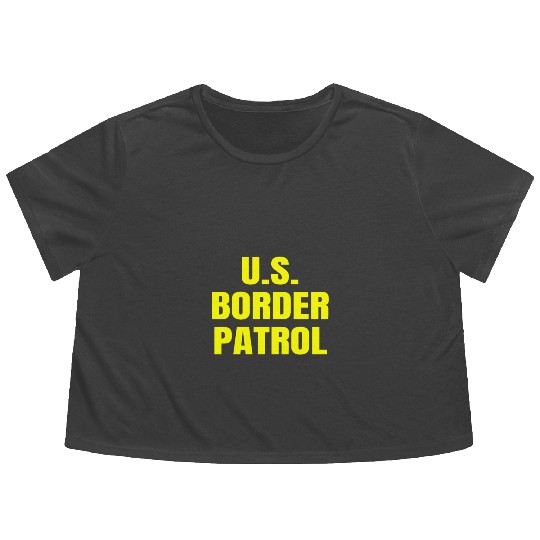 US Border Patrol Gift Thin Green Line For Men Flowy Cropped Tees