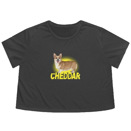 Cheddar Corgi Dog Brooklyn Nine Nine B99 Flowy Cropped Tees