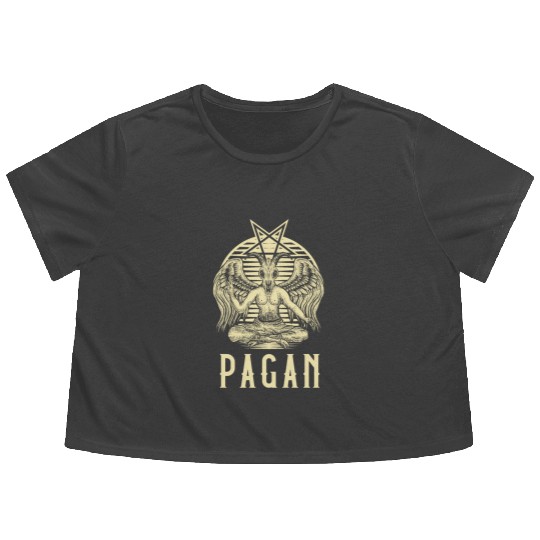 Pagan print | Wiccan graphic & Pagan Gifts Flowy Cropped Tees