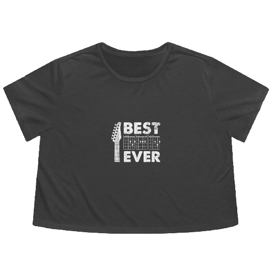 Best Dad Ever Guitar Flowy Cropped Tees Dad Chords Flowy Cropped Tees