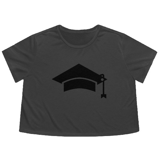 Mortarboard, square academic cap, graduate cap Flowy Cropped Tees