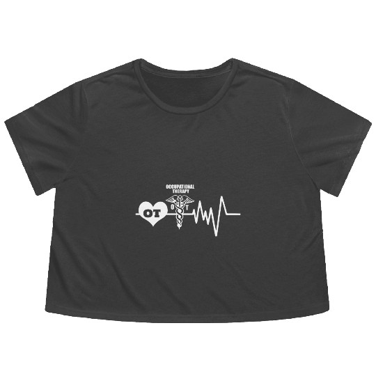 Occupational Therapy Heartbeat Flowy Cropped Tees