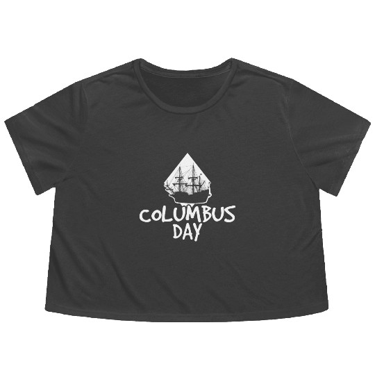 Columbus Day Flowy Cropped Tees